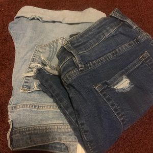 two jeans shorts size 6